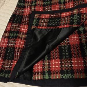 Vineyard Vines Red and Green Plaid Midi Skirt